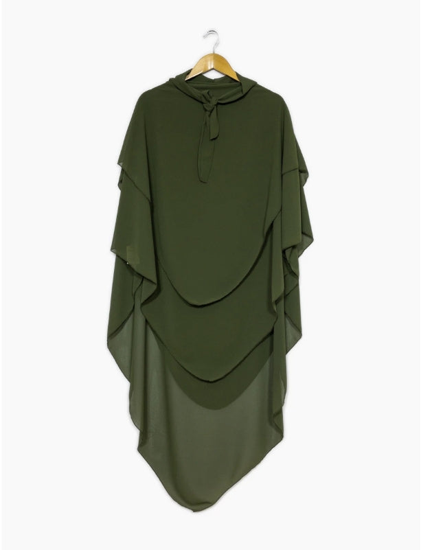 khimar Trois Volants en Mousseline