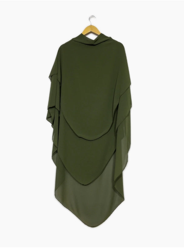 khimar Trois Volants en Mousseline