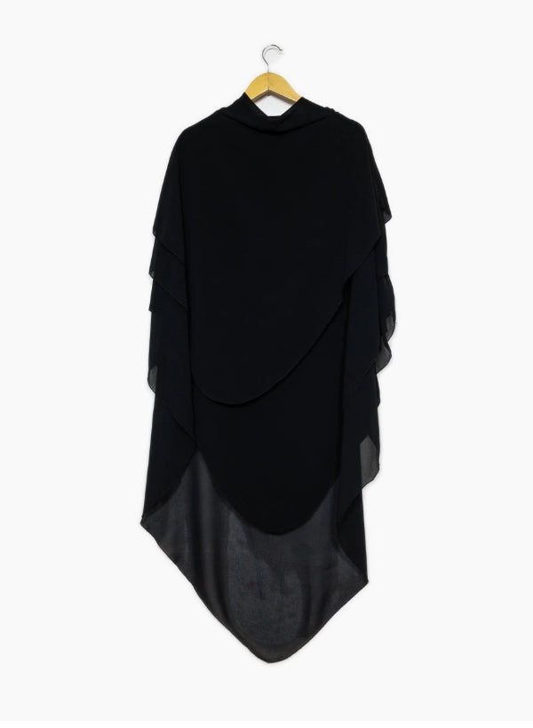 khimar Trois Volants en Mousseline